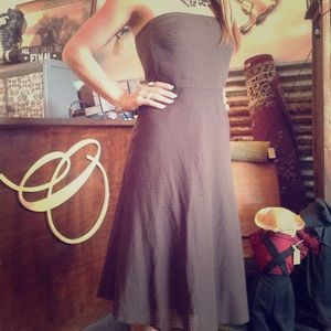 J Crew Strapless Brown dress